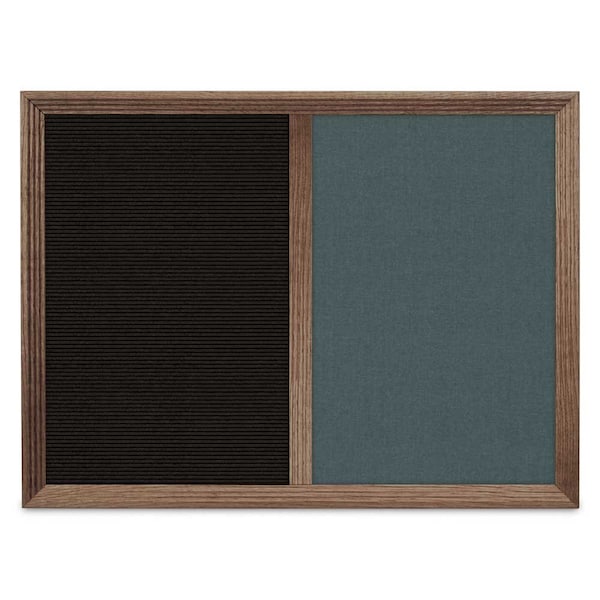 United Visual Products Enclosed Corkboard, 1 Door, 60"x36", 4" Fra, UV3417-SATIN-SURF UV3417-SATIN-SURF - main